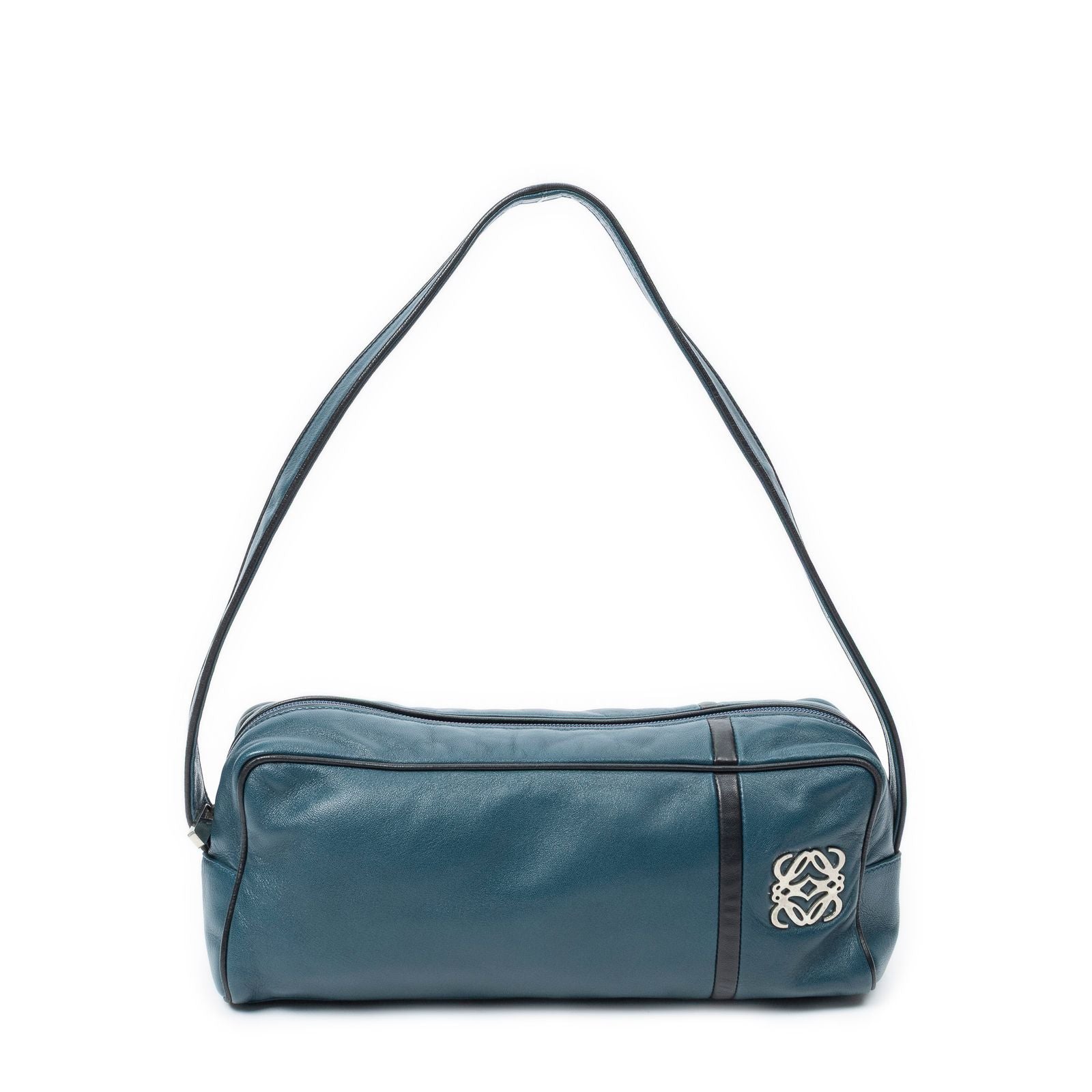 Loewerectangular Shoulder Boston Teal Calfskin Leather