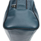 Loewerectangular Shoulder Boston Teal Calfskin Leather — view 8