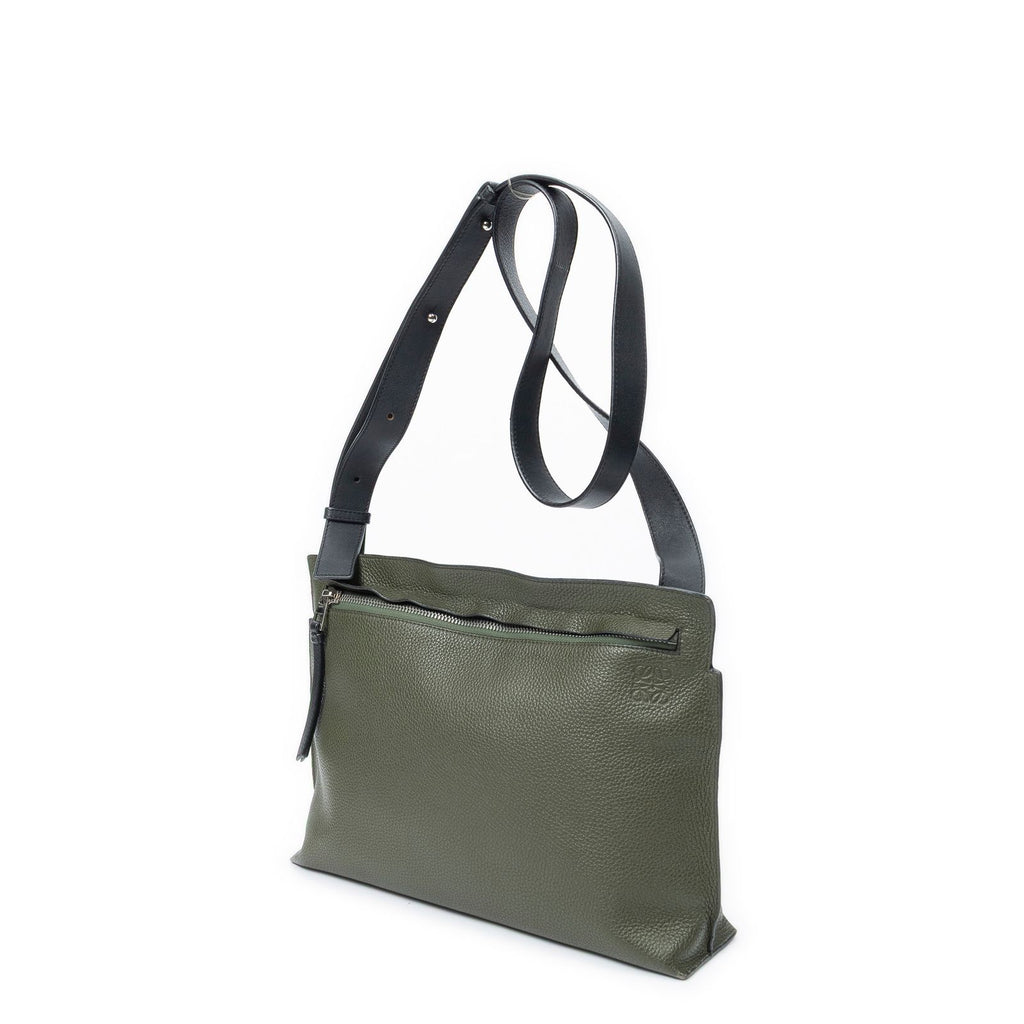 Loewet Messenger Green Black Grain Calf Skin Leather — view 2