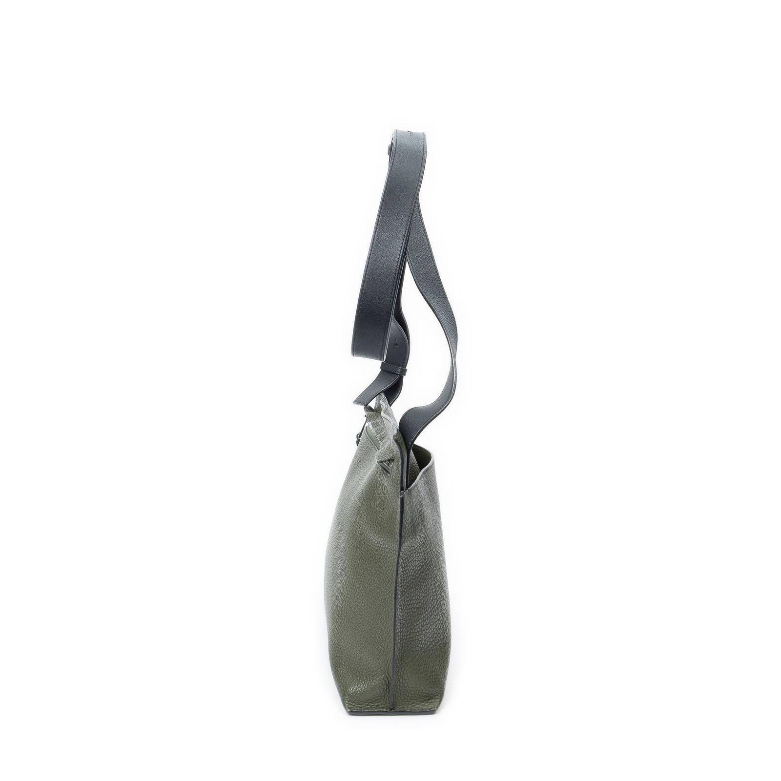 Loewet Messenger Green Black Grain Calf Skin Leather — view 3
