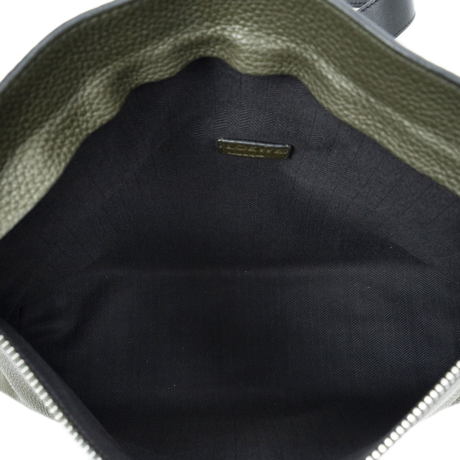 Loewet Messenger Green Black Grain Calf Skin Leather — view 9