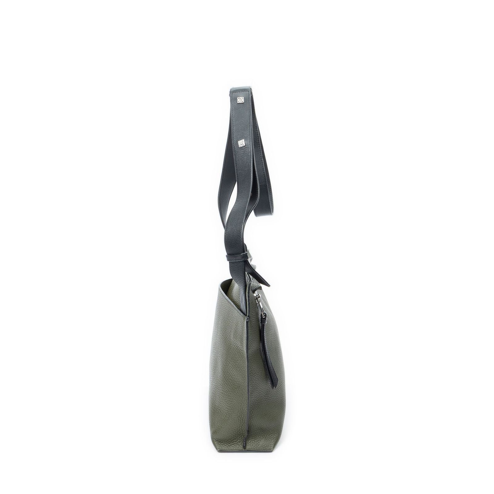 Loewet Messenger Green Black Grain Calf Skin Leather — view 4