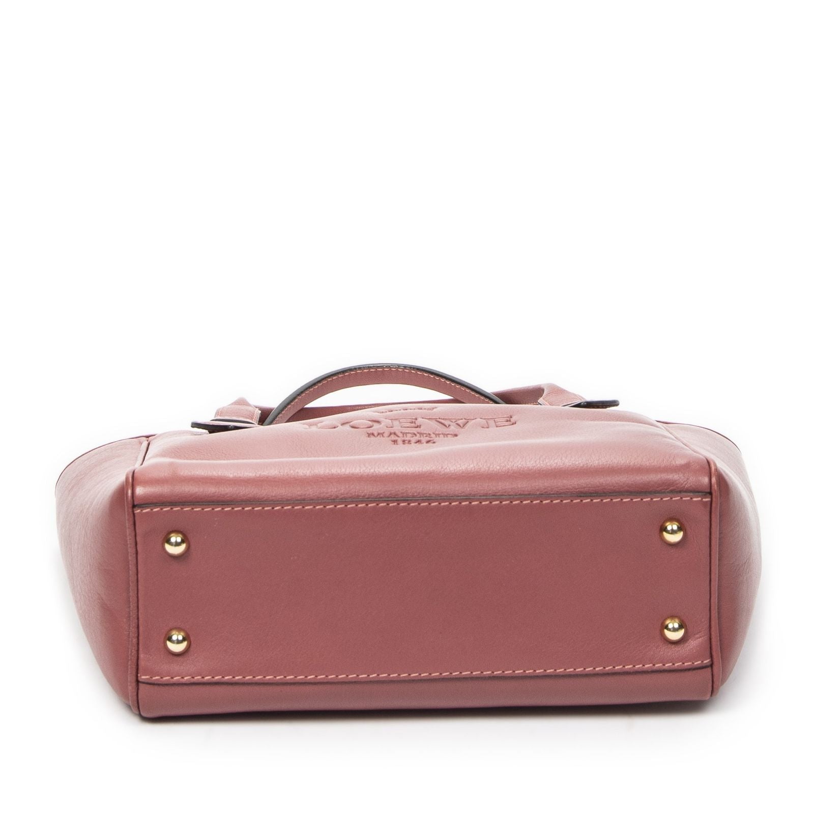 Loewe Heritage Tote Pink Calfskin Leather — view 6