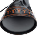 Saint Laurent Cutout Bucket Crossbody Black Brown Leather — view 7
