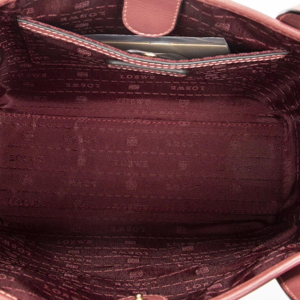 Loewe Heritage Tote Pink Calfskin Leather — view 9