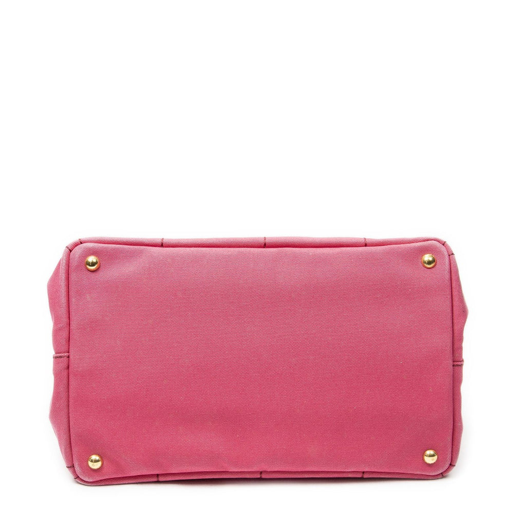Prada Canapa Tote Fuchsia Pink Canvas — view 6