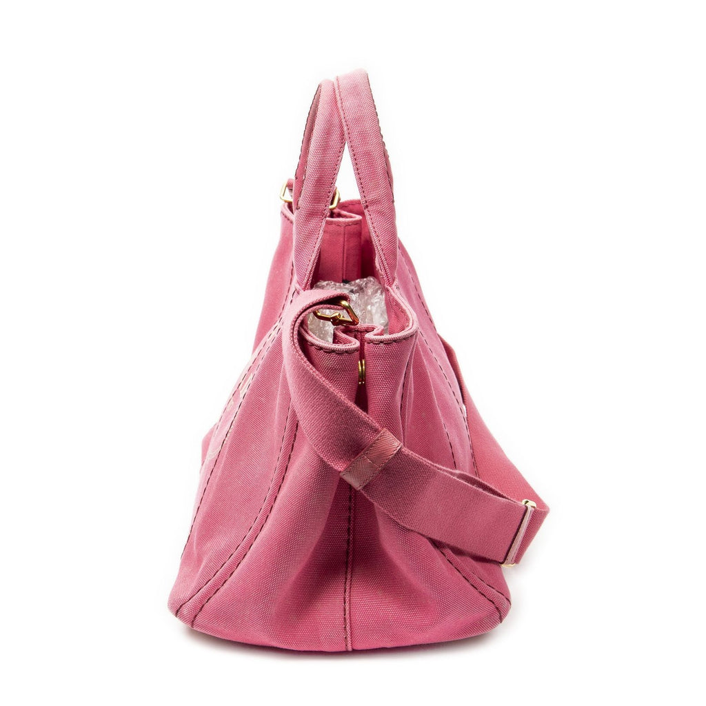 Prada Canapa Tote Fuchsia Pink Canvas — view 3