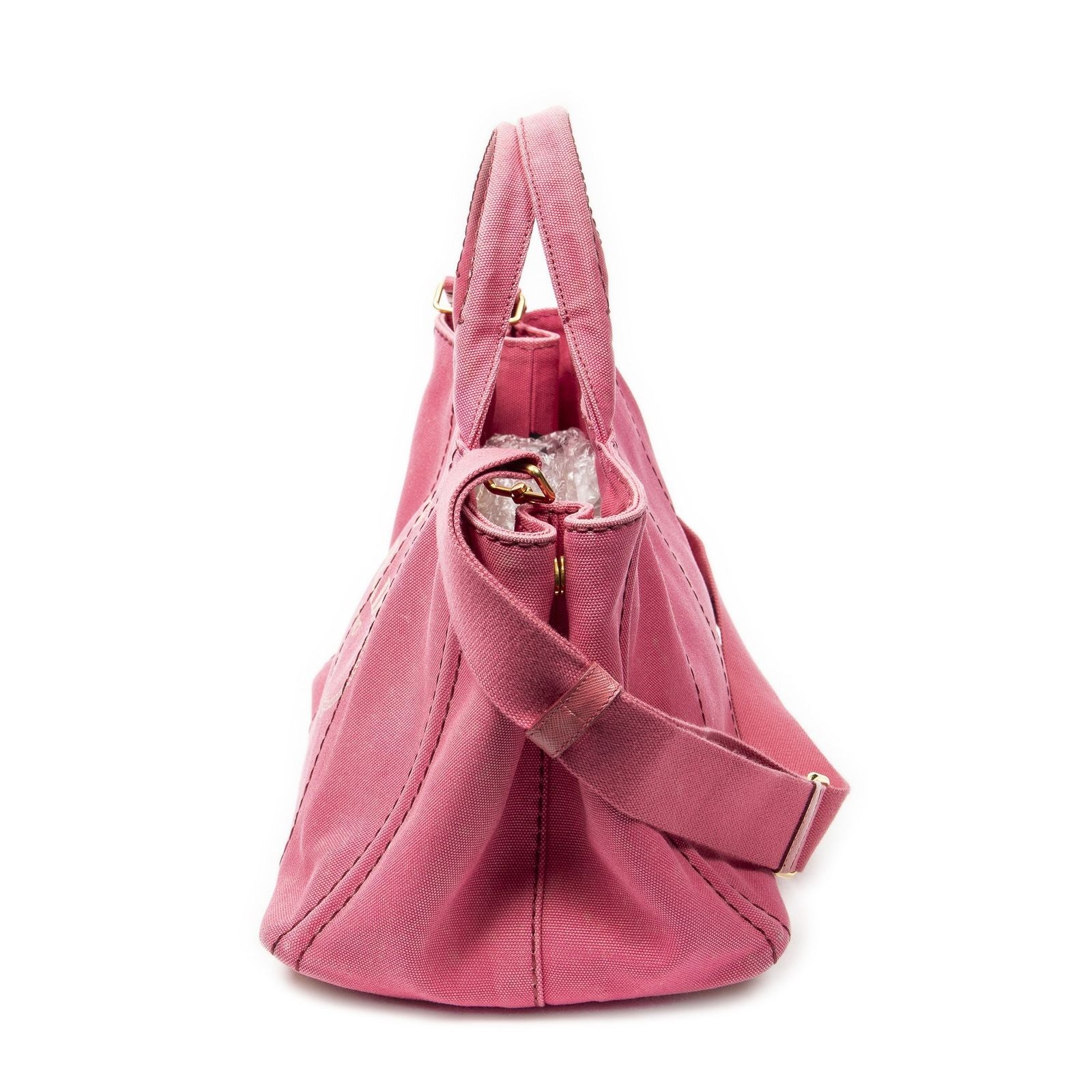 Prada Canapa Tote Fuchsia Pink Canvas — view 3