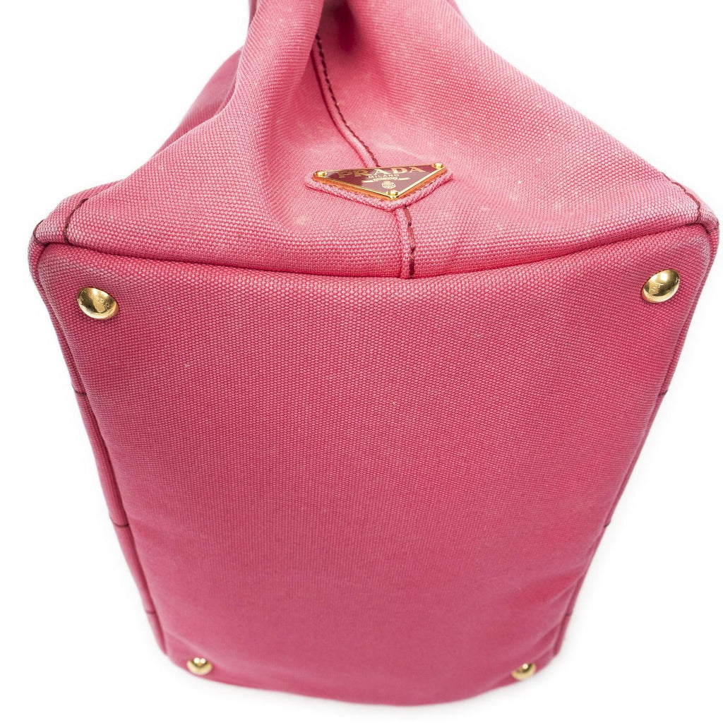 Prada Canapa Tote Fuchsia Pink Canvas — view 8