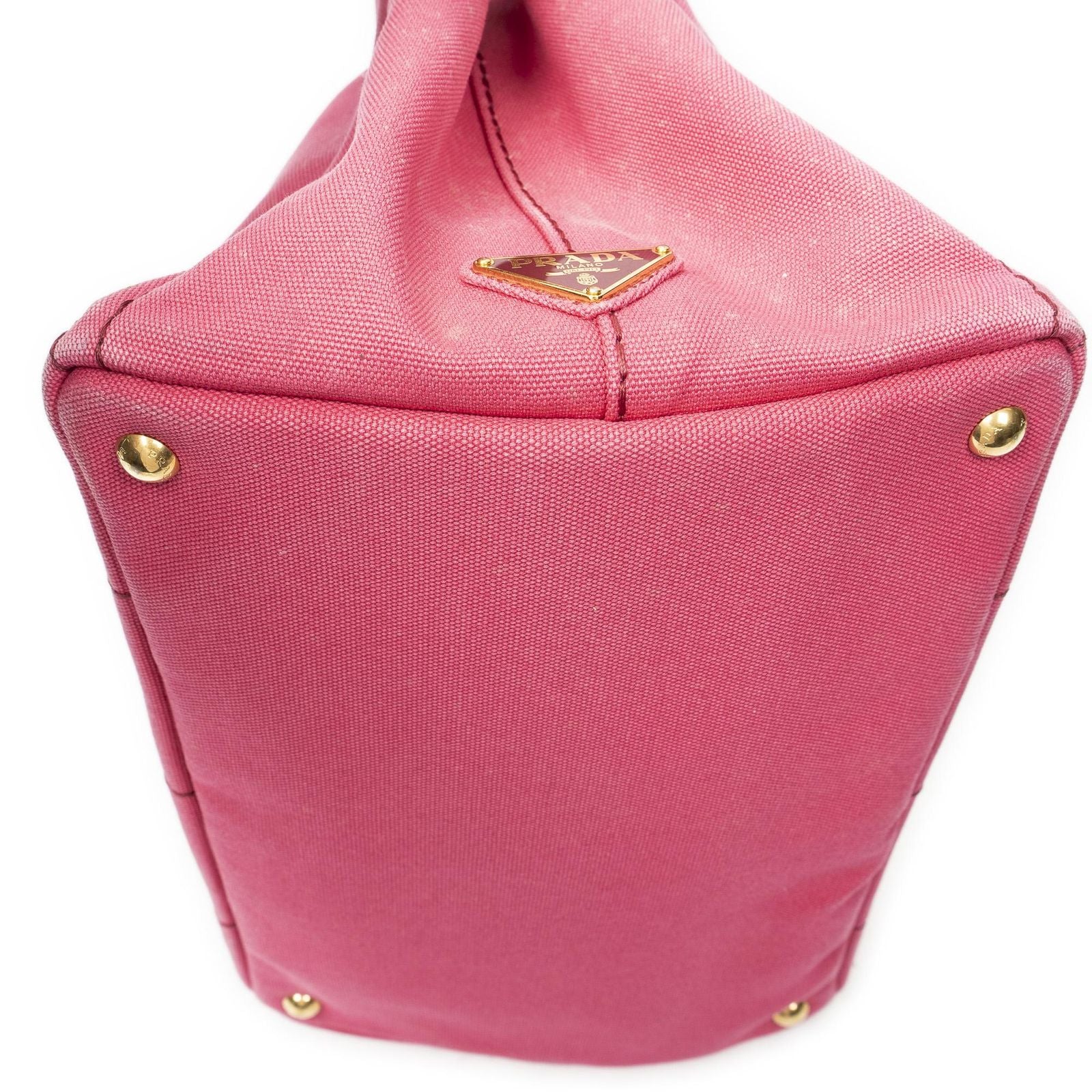 Prada Canapa Tote Fuchsia Pink Canvas — view 8
