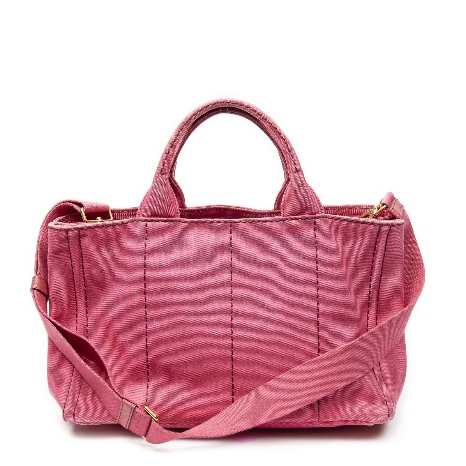 Prada Canapa Tote Fuchsia Pink Canvas — view 5
