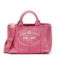 Prada Canapa Tote Fuchsia Pink Canvas