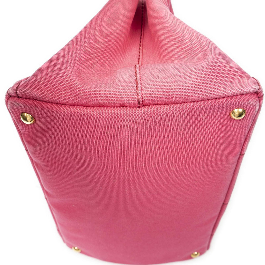 Prada Canapa Tote Fuchsia Pink Canvas — view 7