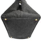 Prada Canapa Tote Gray Denim Canvas — view 7