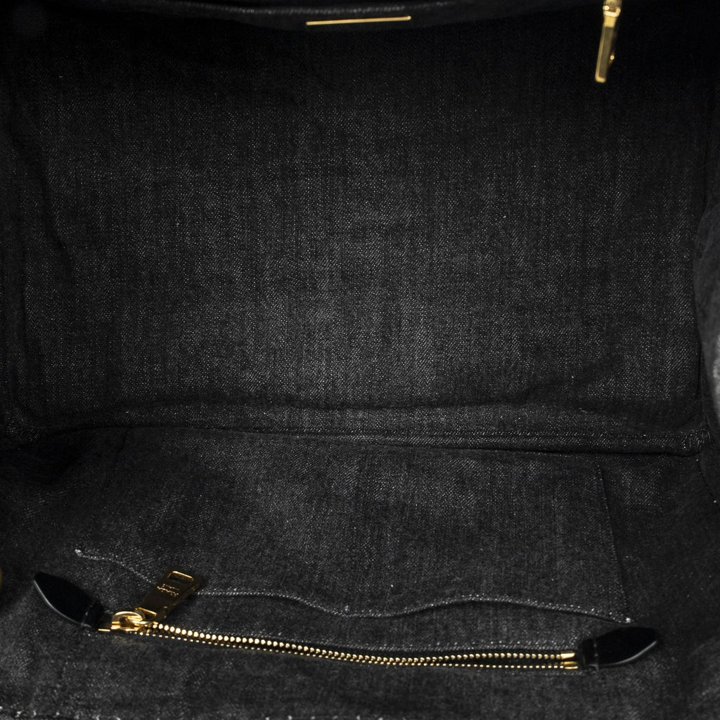 Prada Canapa Tote Gray Denim Canvas — view 9