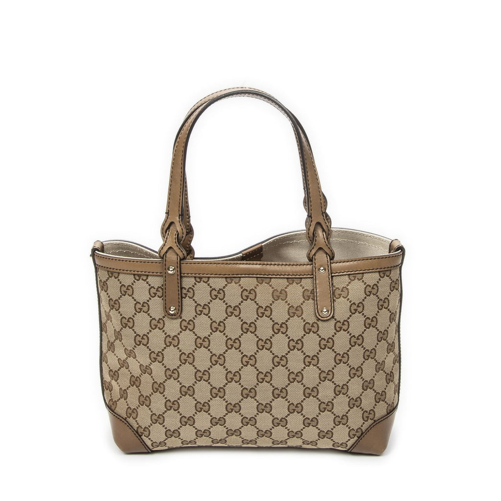 Gucci Small Craft Tote Beige Brown GG Canvas — view 5