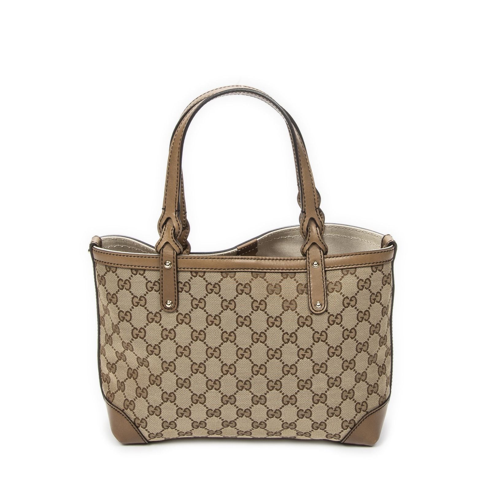Gucci Small Craft Tote Beige Brown GG Canvas — view 5