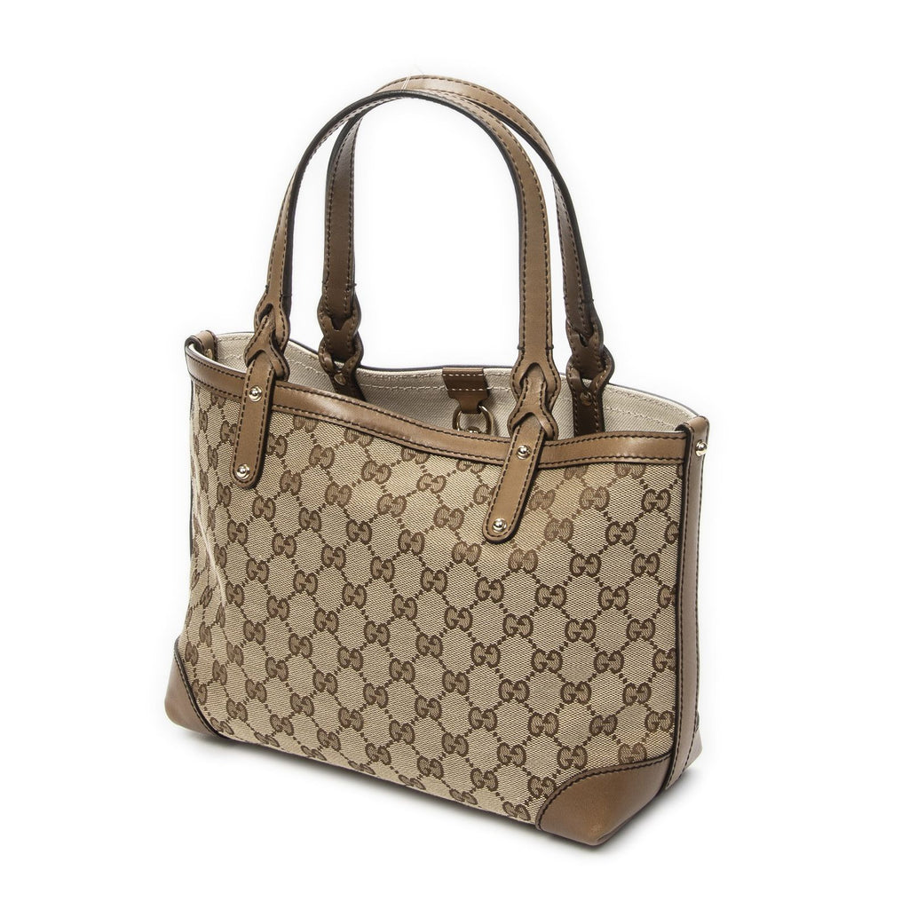 Gucci Small Craft Tote Beige Brown GG Canvas — view 2
