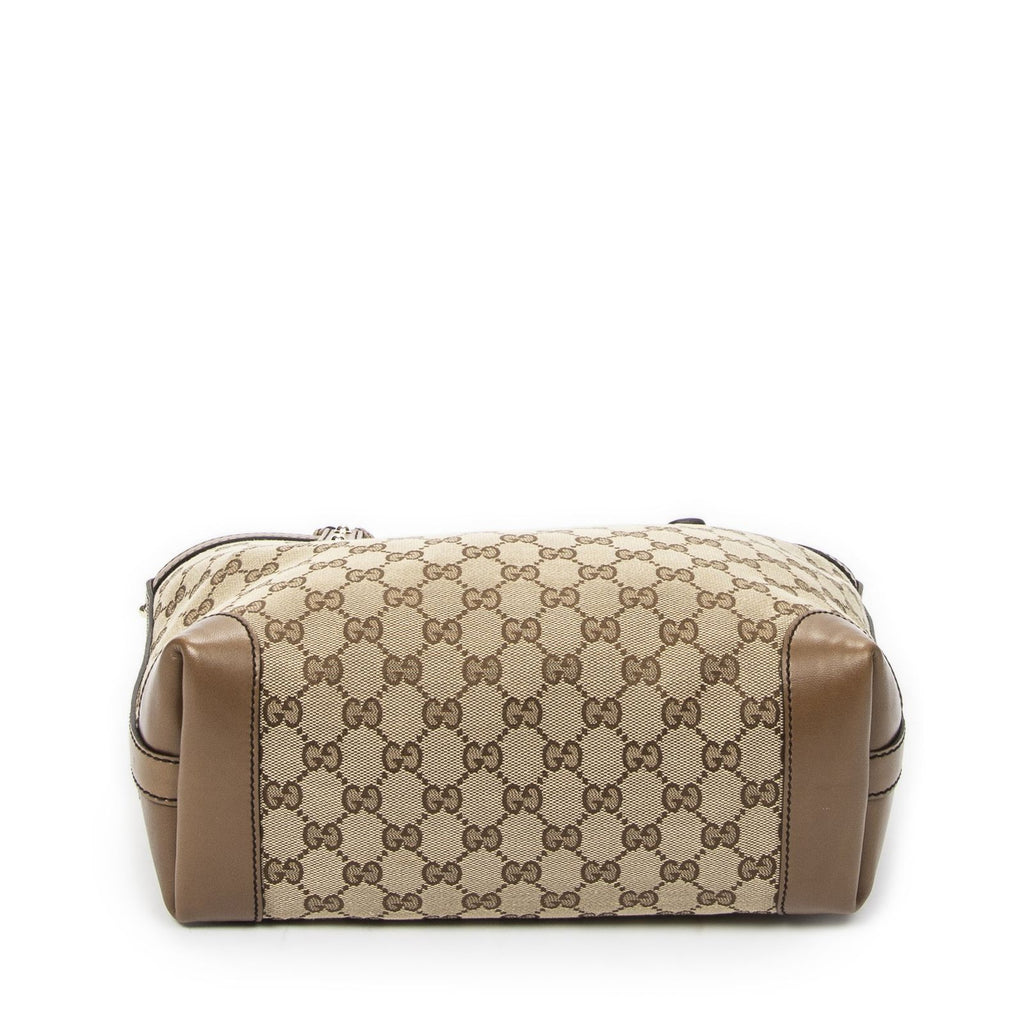 Gucci Small Craft Tote Beige Brown GG Canvas — view 6