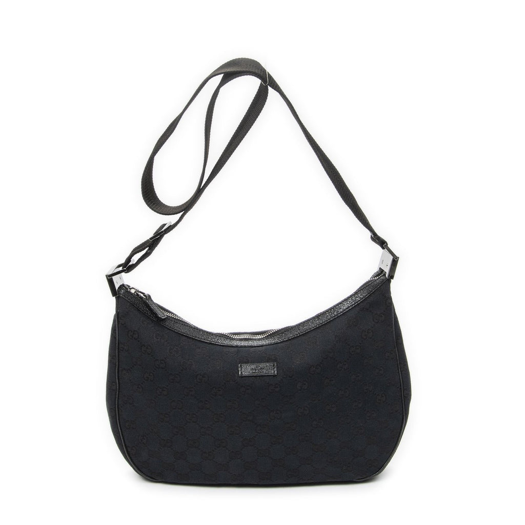 Gucci Round Zip Messenger Black GG Canvas