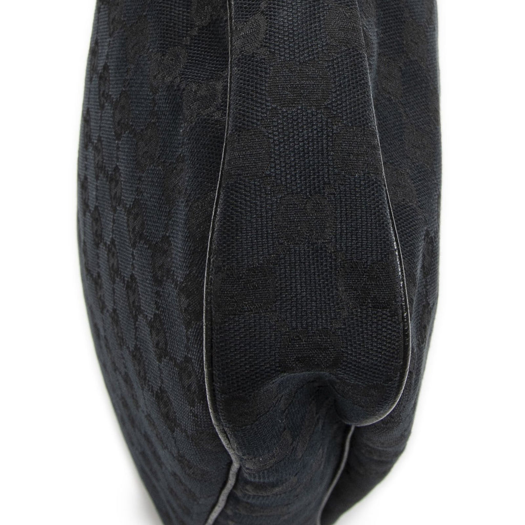 Gucci Round Zip Messenger Black GG Canvas — view 8