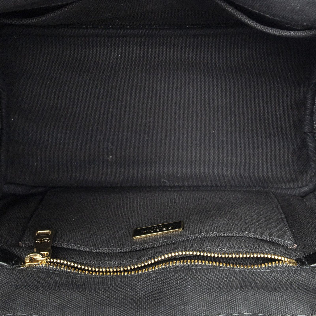 Prada Canapa Small Tote Black Canvas — view 9