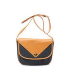 Saint Laurent Vintage Flap Crossbody Tan Black Van Gogh Canvas