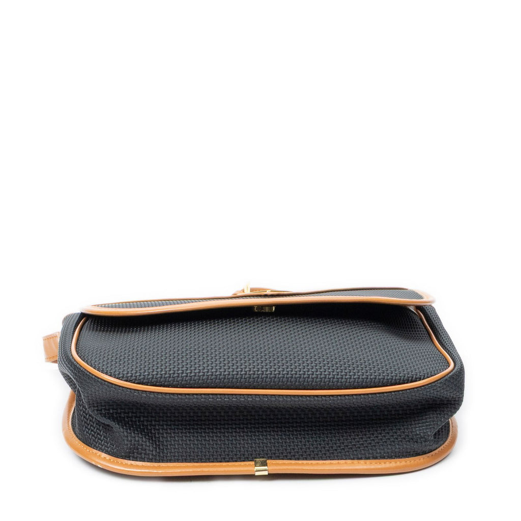 Saint Laurent Vintage Flap Crossbody Tan Black Van Gogh Canvas — view 6
