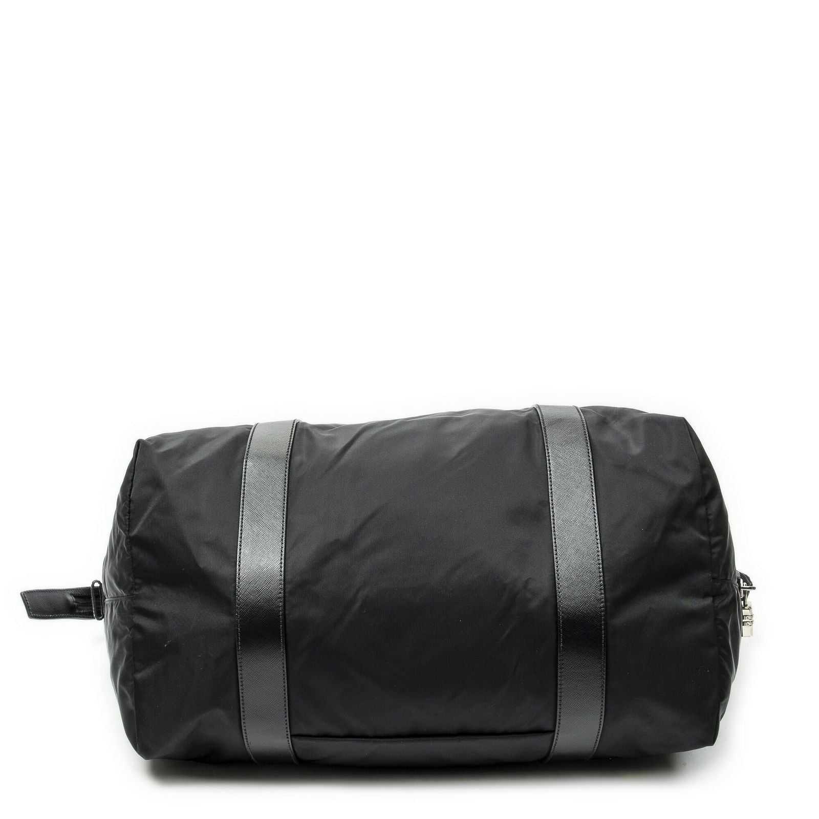 Prada Collapsible Weekender Black Nylon Canvas Travel — view 6