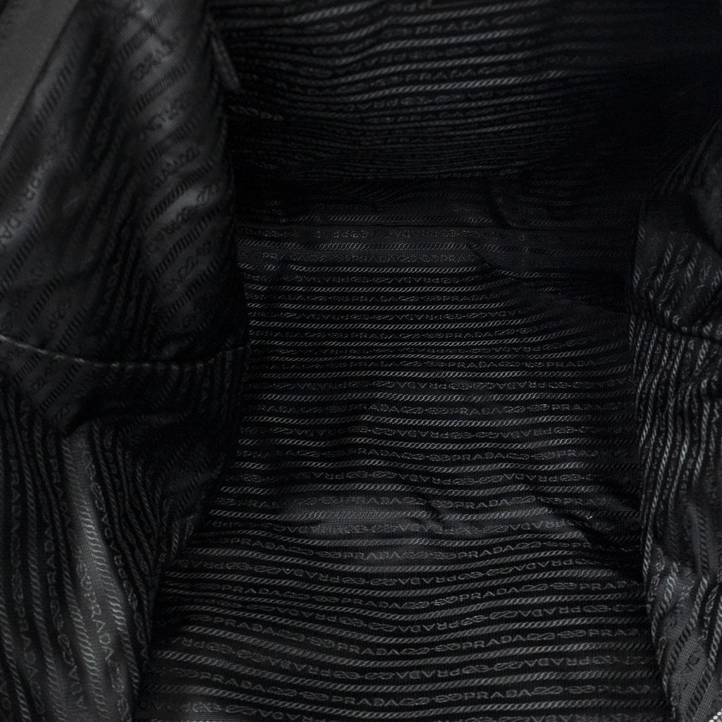 Prada Collapsible Weekender Black Nylon Canvas Travel — view 9