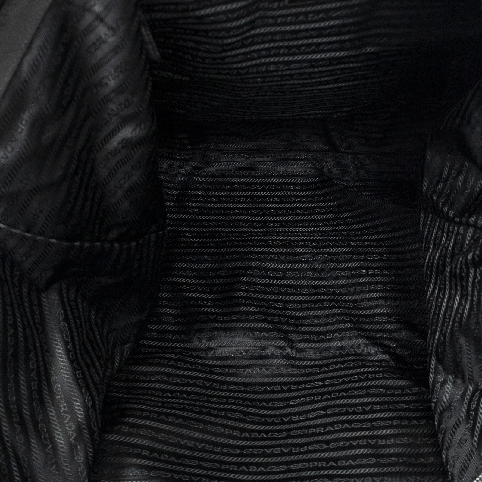 Prada Collapsible Weekender Black Nylon Canvas Travel — view 9