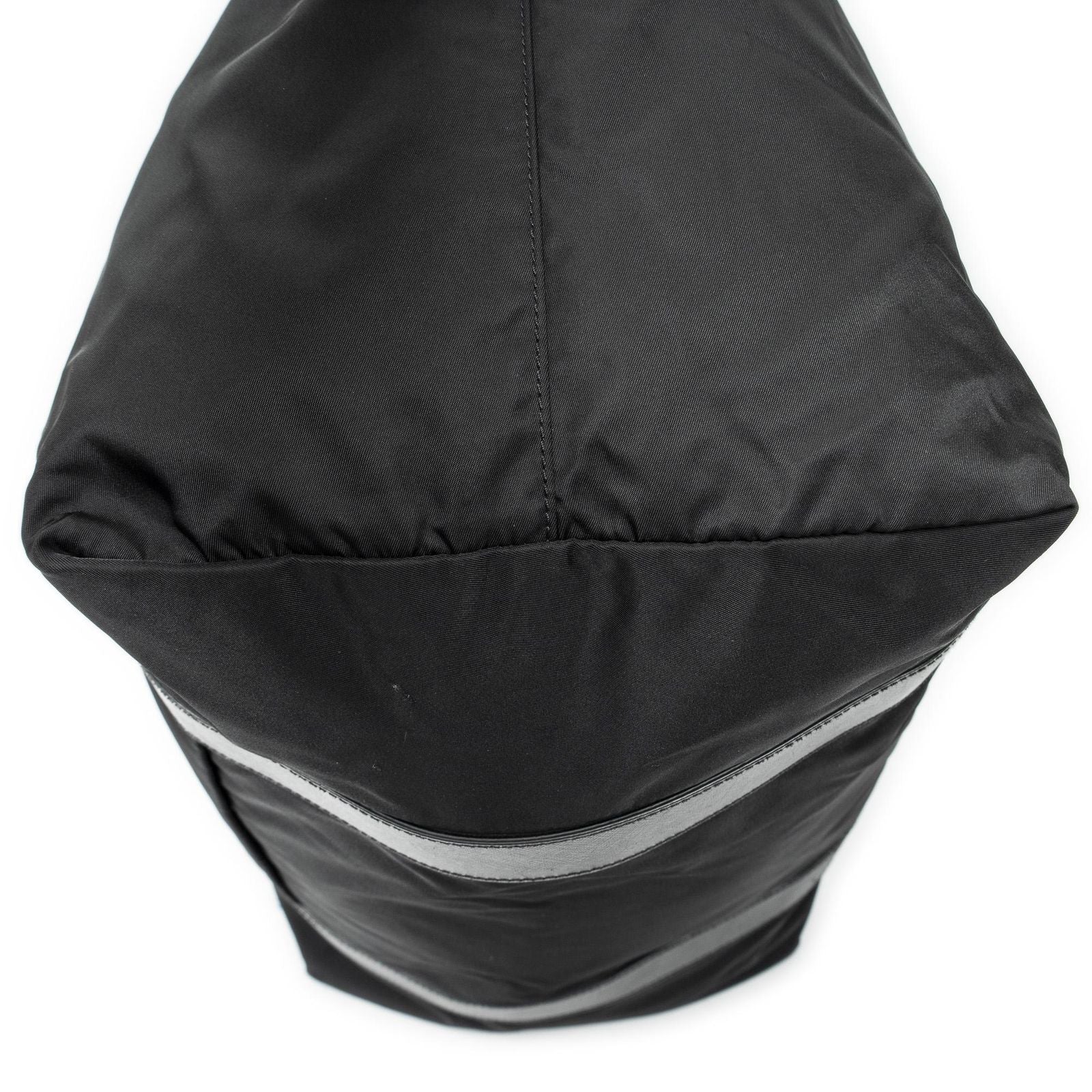 Prada Collapsible Weekender Black Nylon Canvas Travel — view 7