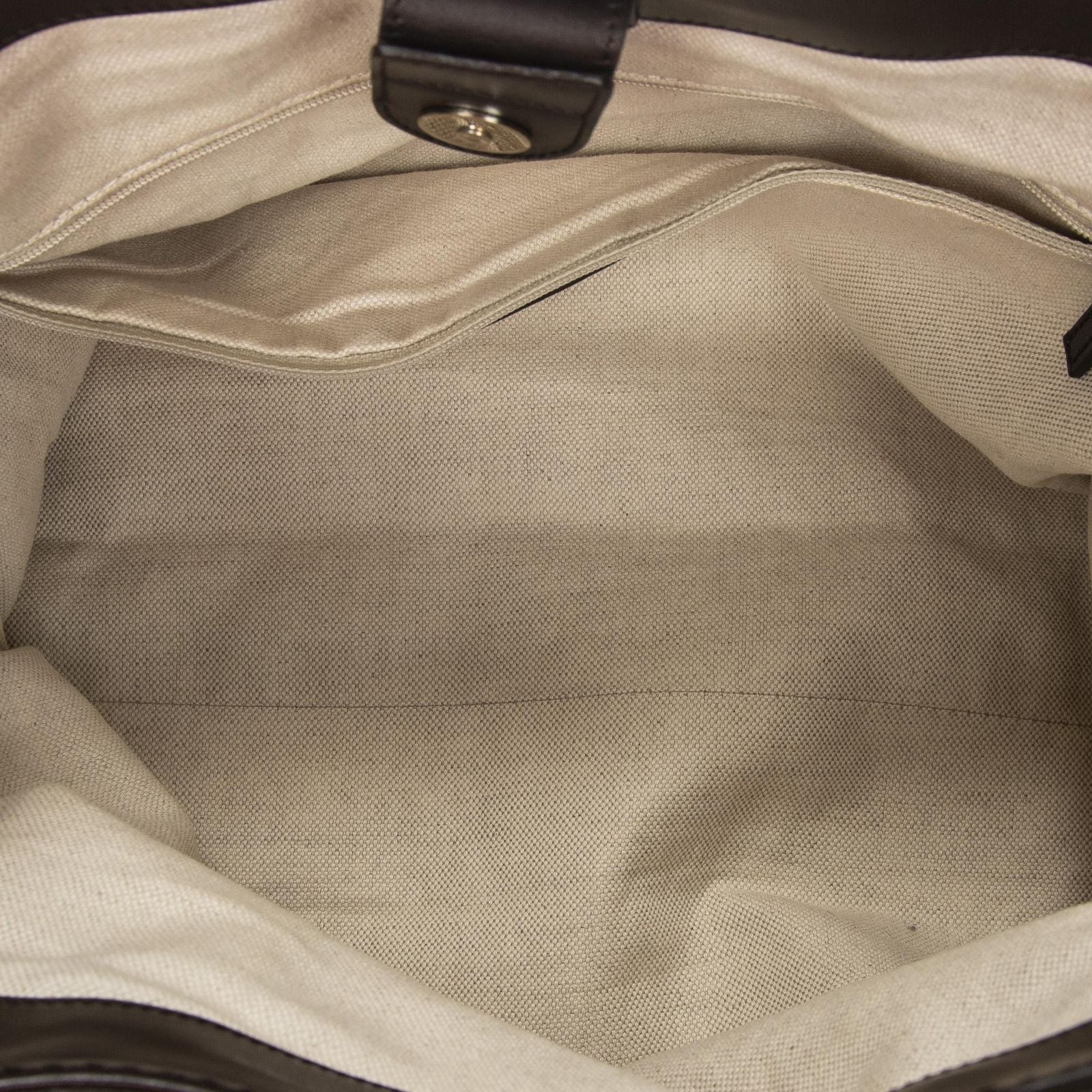 Gucci Mini Ski Tote Beige Dark Brown GG Canvas — view 9