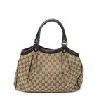Gucci Mini Ski Tote Beige Dark Brown GG Canvas — view 5