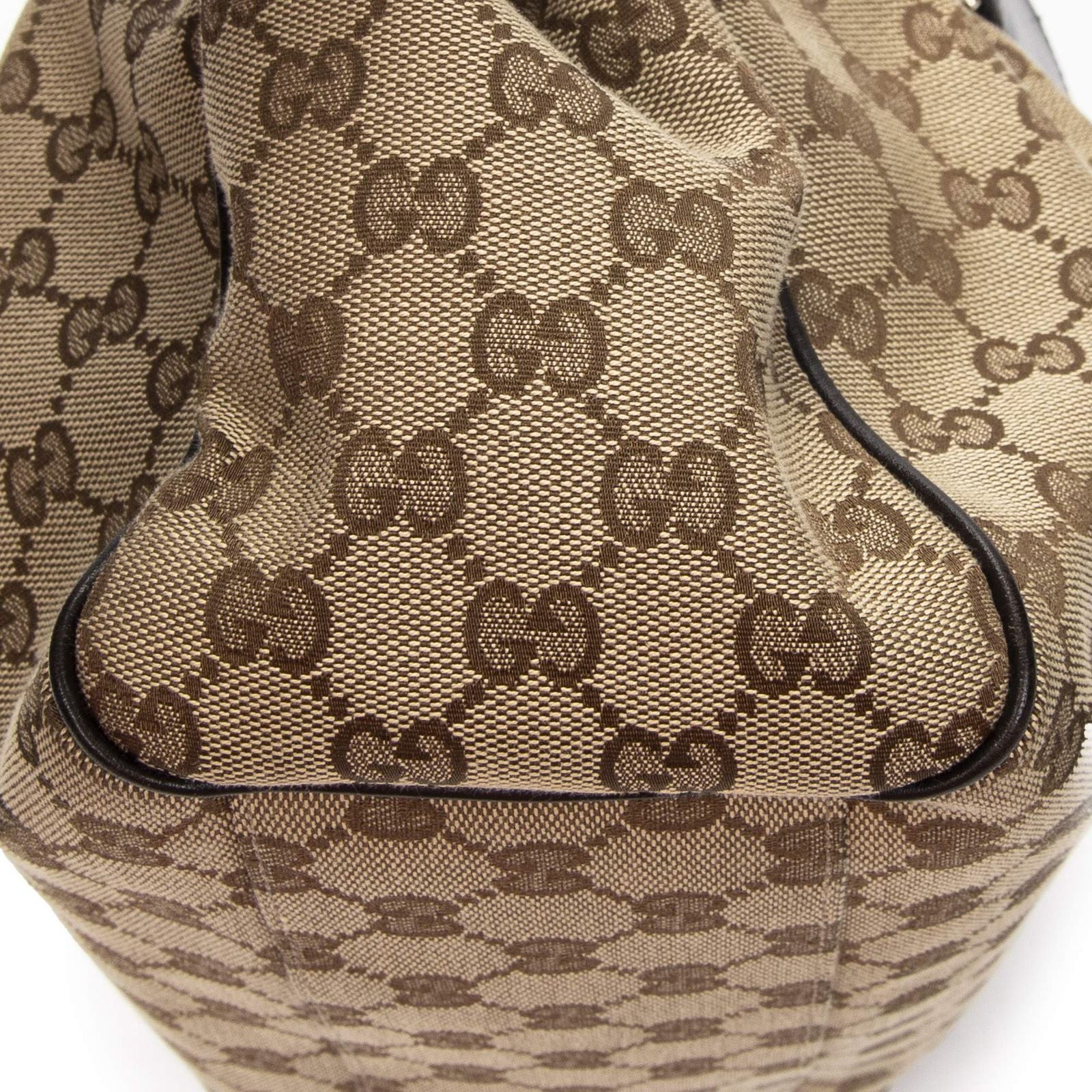 Gucci Mini Ski Tote Beige Dark Brown GG Canvas — view 7