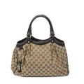 Gucci Mini Ski Tote Beige Dark Brown GG Canvas