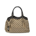 Gucci Mini Ski Tote Beige Dark Brown GG Canvas