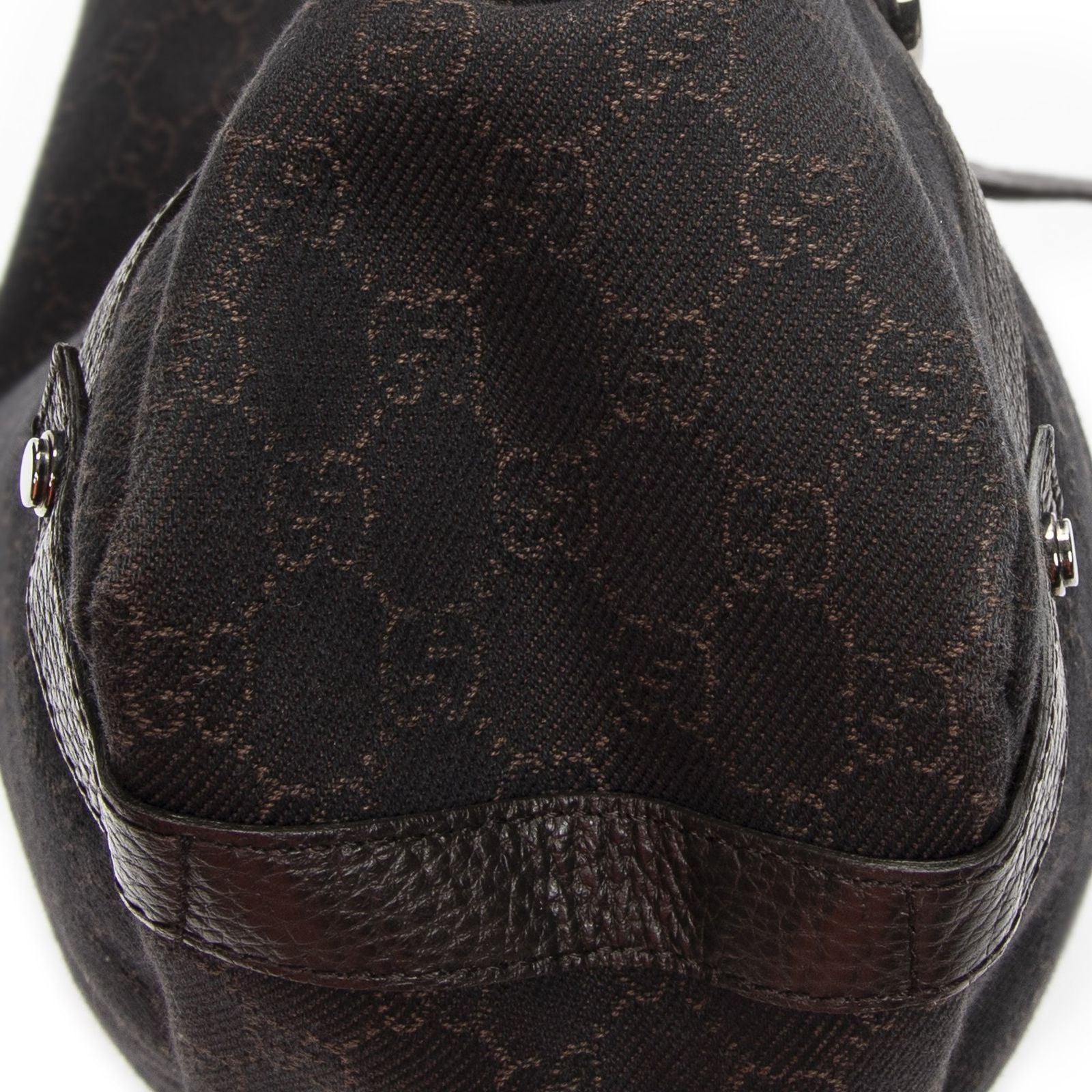 Gucci Abbey Hobo Diagonal Dark Brown GG Denim Canvas — view 7