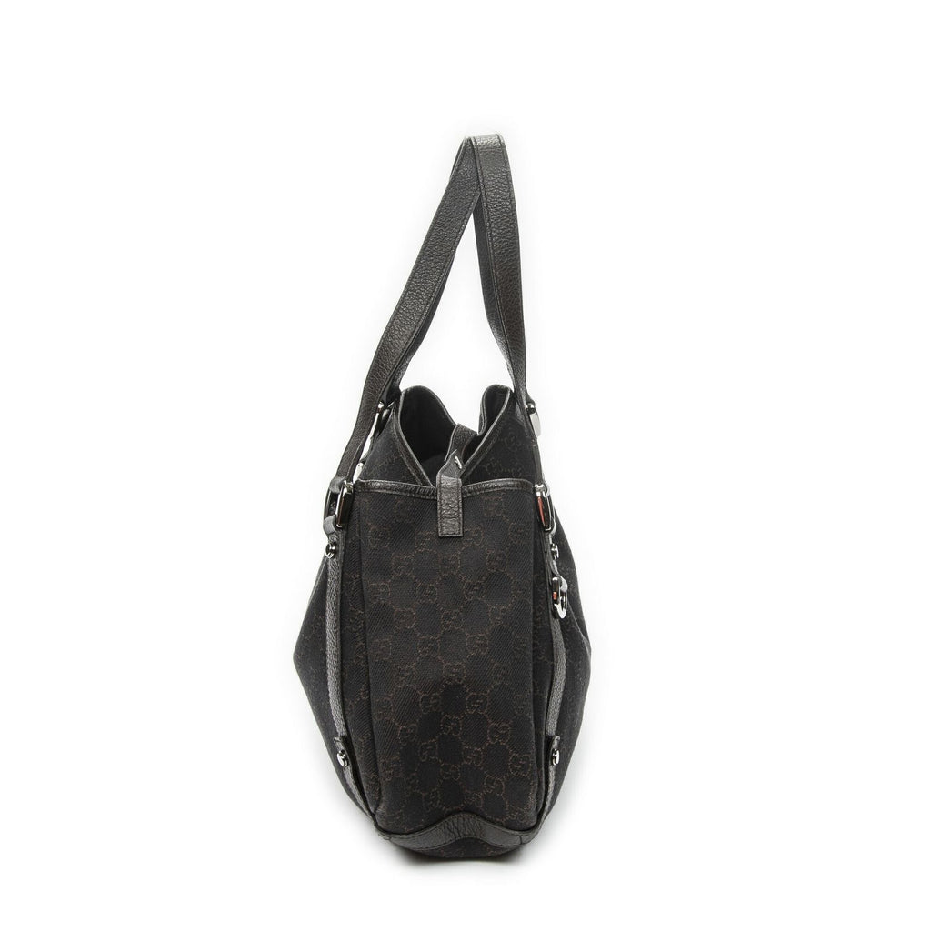 Gucci Abbey Hobo Diagonal Dark Brown GG Denim Canvas — view 3