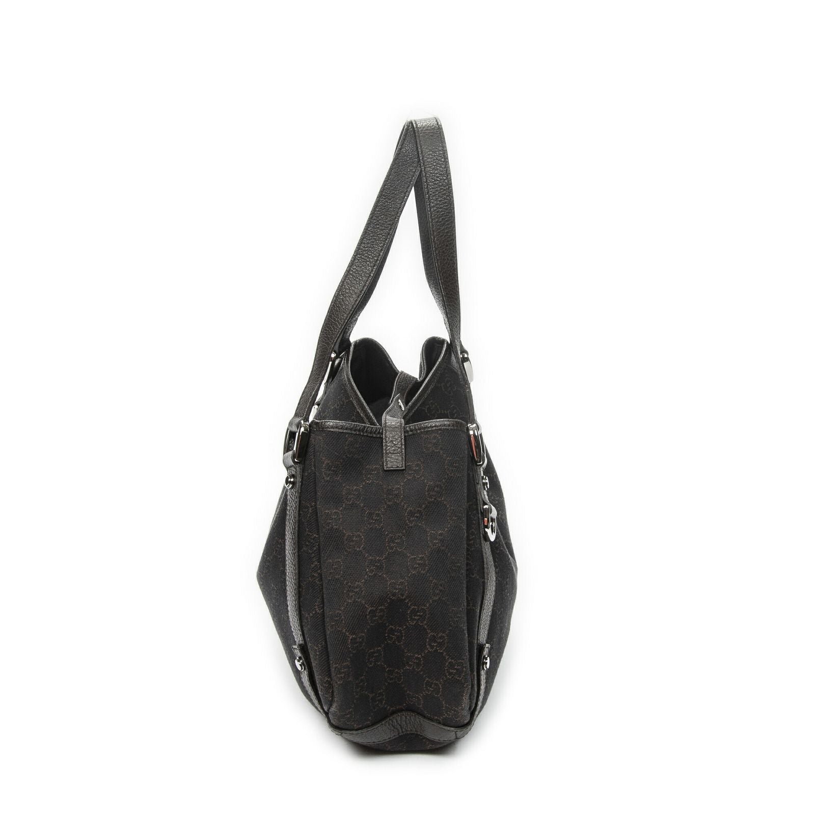 Gucci Abbey Hobo Diagonal Dark Brown GG Denim Canvas — view 3