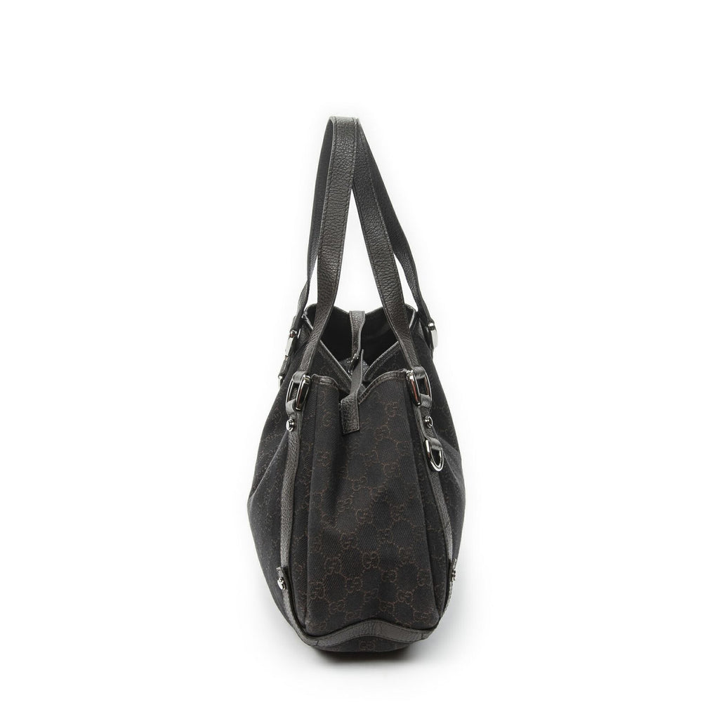 Gucci Abbey Hobo Diagonal Dark Brown GG Denim Canvas — view 4