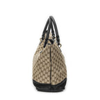 Gucci Large Twisted Handle Zip Tote Beige Black GG Canvas — view 4