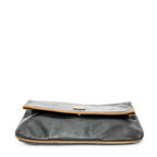 Celine Macadam Flap Clutch Black Brown Calfskin Leather — view 3