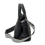 Prada Canapa Small Tote Black Canvas — view 4