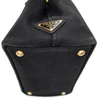 Prada Canapa Small Tote Black Canvas — view 8