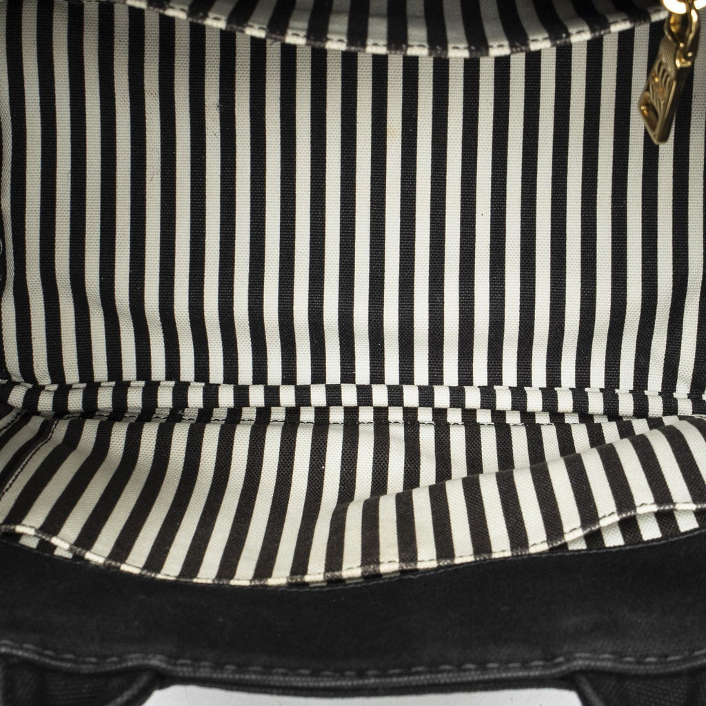 Prada Canapa Small Tote Black Canvas — view 9