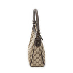 Gucci Small Abbey Top Handle Beige Dark Brown GG Canvas — view 4