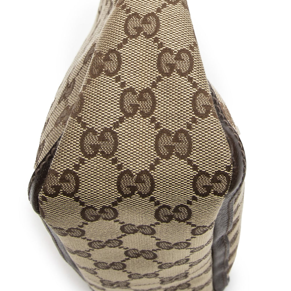 Gucci Small Abbey Top Handle Beige Dark Brown GG Canvas — view 7