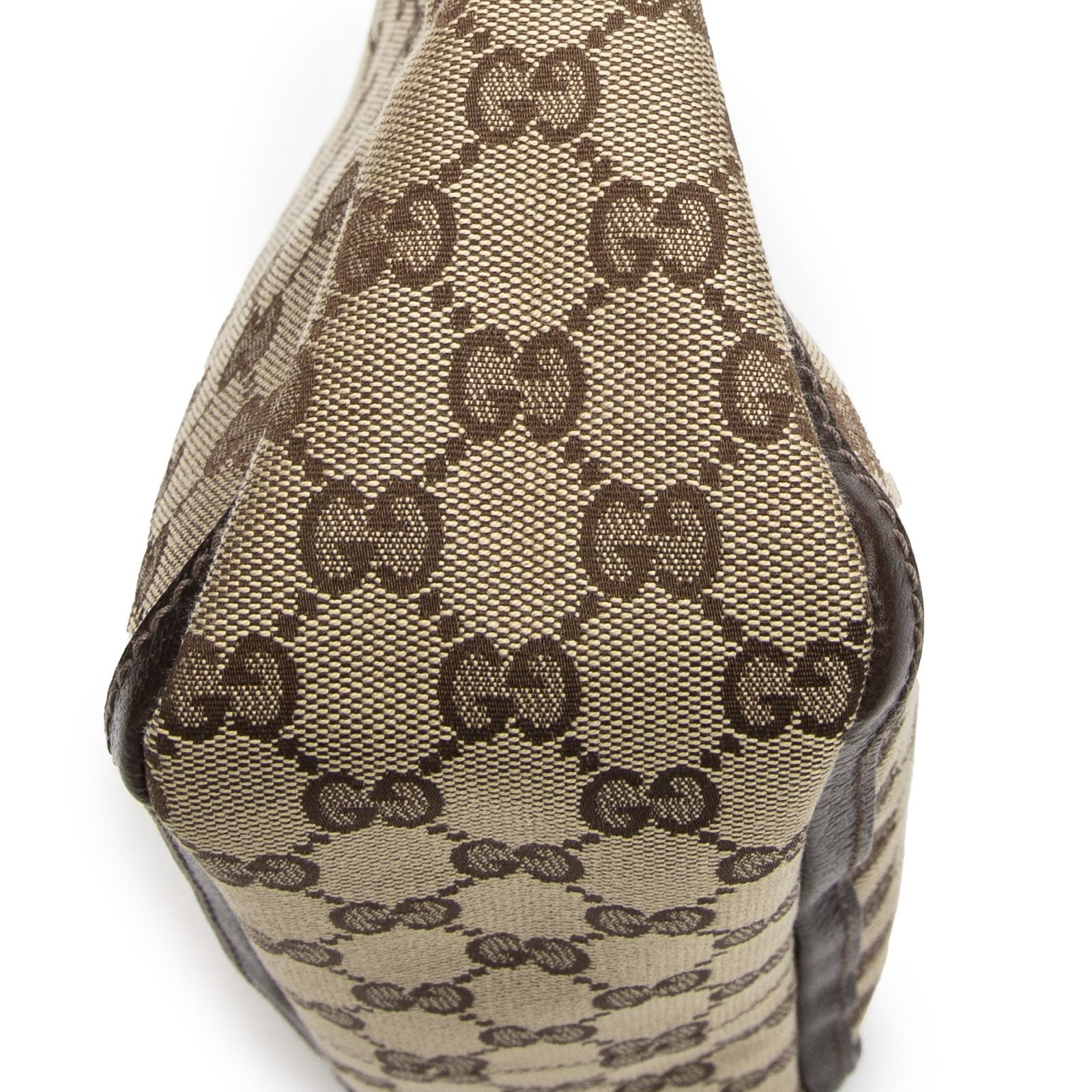 Gucci Small Abbey Top Handle Beige Dark Brown GG Canvas — view 7