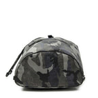 Prada Drawstring Flap Backpack Dark Green Black Camouflage Nylon — view 6